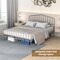 Costway Queen Size Metal Bed Frame Steel Slat Platform Headboard Footboard Bedroom Sliver